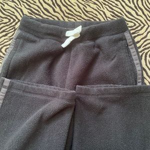 GAP Black Fleece Pull On Pants M 8 Gray Stripe Pockets EUC